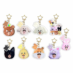 Ateez Keychains - Kpop ATEEZ Album Aniteez Character Keychain