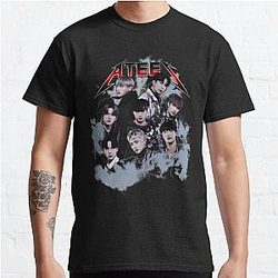 Ateez T-Shirts - ATEEZ Vintage 80's Rock Bootleg Classic T-Shirt RB0608