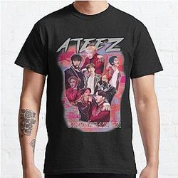 Ateez T-Shirts - ATEEZ KPOP MERCH OLD RETRO Classic T-Shirt RB0608
