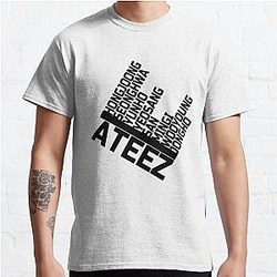 Ateez T-Shirts - ATEEZ Member Names Design Classic T-Shirt RB0608