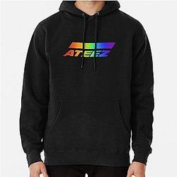 Ateez Hoodies - Ateez Rainbow Logo Pullover Hoodie RB0608