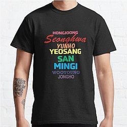 Ateez T-Shirts - ATEEZ "Birthday" T-shirt with Names Classic T-Shirt RB0608