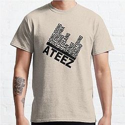 Ateez T-Shirts - Ateez Kpop Members Boy Group Logo T-Shirt Classic T-Shirt RB0608