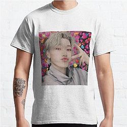 Ateez T-Shirts - San heart meme Classic T-Shirt RB0608
