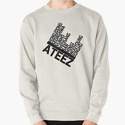 Ateez Sweatshirts - ATEEZ Member Names Design Pullover Sweatshirt RB0608