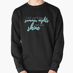 Ateez Sweatshirts - Ateez Blue Summer Lyrics English Pullover Sweatshirt RB0608