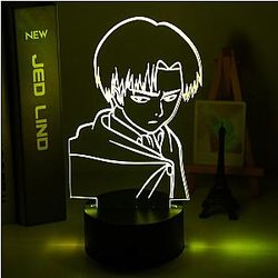 Attack on Titan Led Lamp Merch - Levi Ackerman Led Lamp Figure