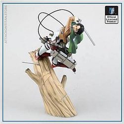 Attack On Titan Figure - Levi Ackerman Figure, 1/8 Scale Painted PVC Action Figure
