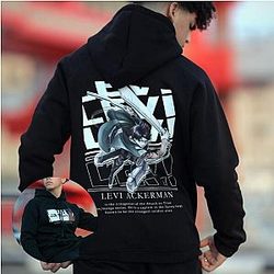 Attack On Titan Hoodies – Levi Ackerman Graphic Anime Pullover Hoodie