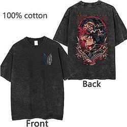 AOT Säure Wash T-Shirt Eren Yeager Transformation