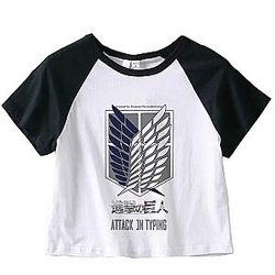 Attack On Titan Croptop - AOT Logo Vintage Ulzzang Crop Top Tees