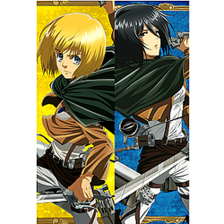 Attack On Titan Dakimakura - Mikasa Ackerman And Armin Arlert Dakimakura Pillow Case