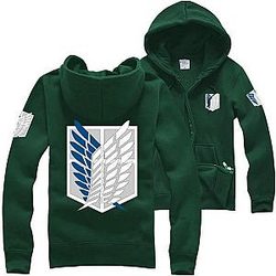 Attack On Titan Hoodies - Scout Regiment Emblem Custom Zipped Hoodie
