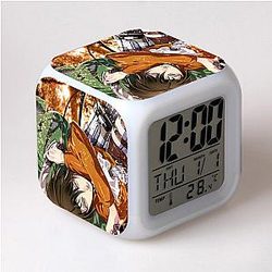 Attack On Titan Clocks - Mikasa Ackerman 7 Colors Change Touch Light Alarm Clock