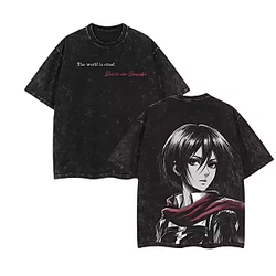 Mikasa Ackerman PTTT2805 Washed  Mikasa Shirts