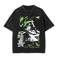 Kanji AOT PTTT1307 Washed  Attack On Titan Shirt