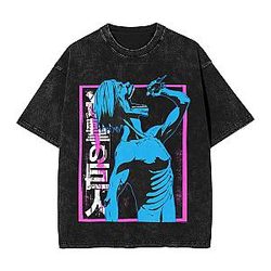 Colorful Titan Eating PTTT1307 Washed  Attack On Titan Shirt