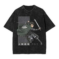 Unique AOT PTTT1307 Washed  Attack On Titan Shirt