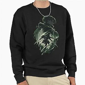 Levi Ackerman Silhouette Poster Attack on Titan Pullover Sweatshirt