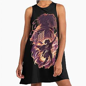Hange Zoe Silhouette Attack on Titan A-Line Dress