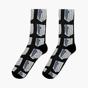 Wings of Freedom Upgraded Attack on Titan Emblem Clean Minimal Anime Symbol Socks
