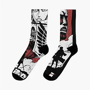 Attack on Titan Anime Manga Graphic Tee Sock
