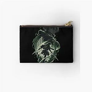 Levi Ackerman Silhouette Poster Attack on Titan Zipper Pouch