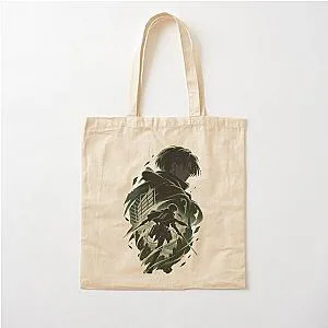 Levi Ackerman Silhouette Poster Attack on Titan Cotton Tote Bag