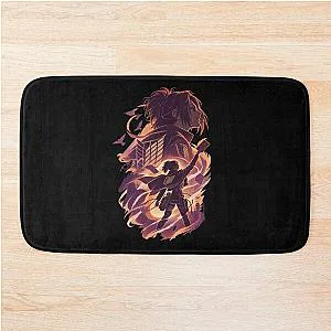 Hange Zoe Silhouette Attack on Titan Bath Mat