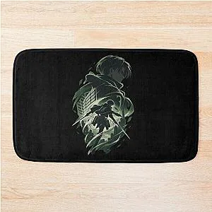 Levi Ackerman Silhouette Poster Attack on Titan Bath Mat