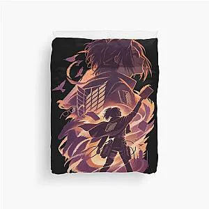 Hange Zoe Silhouette Attack on Titan Science Art Duvet Cover
