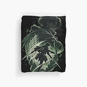 Levi Ackerman Silhouette Poster Attack on Titan Duvet Cover