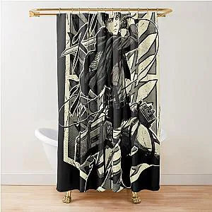 Attack on Titan Levi ODM Gear Action Anime Shower Curtain