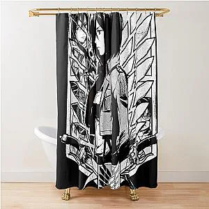 Attack on Titan Mikasa Ackerman Anime Manga Graphic Shower Curtain