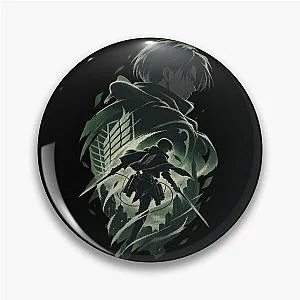 Levi Ackerman Silhouette Poster Attack on Titan Pin