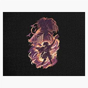 Hange Zoe Silhouette Attack on Titan Science Art Puzzle