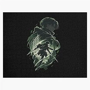 Levi Ackerman Silhouette Poster Attack on Titan Jigsaw Puzzle