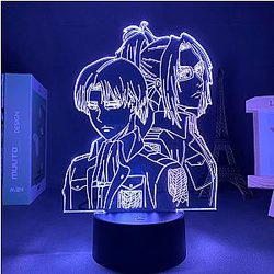 Attack On Titan Lamps - Levi Ackerman Hange Zoe 3D Lamp