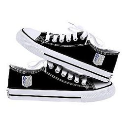 Attack On Titan Shoes - Attack On Titan Canvas Shoes Low-Top