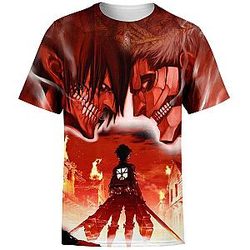 Attack On Titan T-shirts - Eren Yeager Burning Titan Wall T-shirt