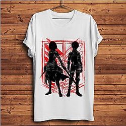 Attack On Titan T-shirts - Mikasa Ackerman and Eren Jaeger T-shirt