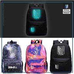 Attack On Titan Backpacks -  Back to School Luminous Backpack For Teenage