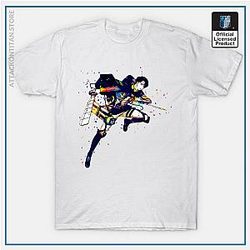 Attack On Titan T-shirts - Levi Ackerman Action Art Custom Illustration T-shirt