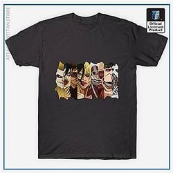 Attack On Titan T-shirts - Nine Titans Anime Illustration T-shirt
