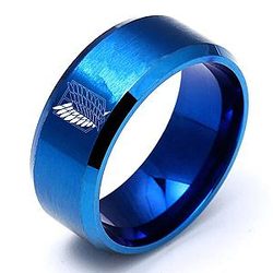Attack On Titan Rings - Blue Wings Of Liberty Flag Rings