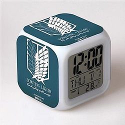 Attack On Titan Clocks - Wings Of Liberty 7 Colors Change Touch Light Alarm Clock