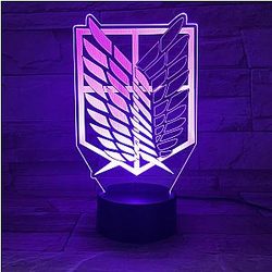Attack On Titan Lamps - Wings Of Liberty 3D Led Lamp