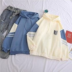 Attack On Titan Hoodies - Shield Printed Winter Fleece Hoodies Clothes