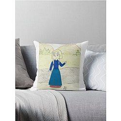 Hilda AURORA with Background Throw Pillow