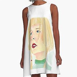 Aurora Aksnes Watercolor A-Line Dress